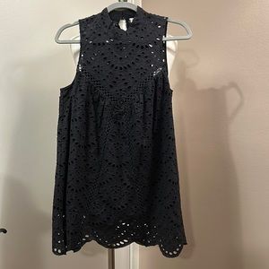 Ministry of Style Hunter Top Black Eyelet Mini After Dark color Dress sz 6